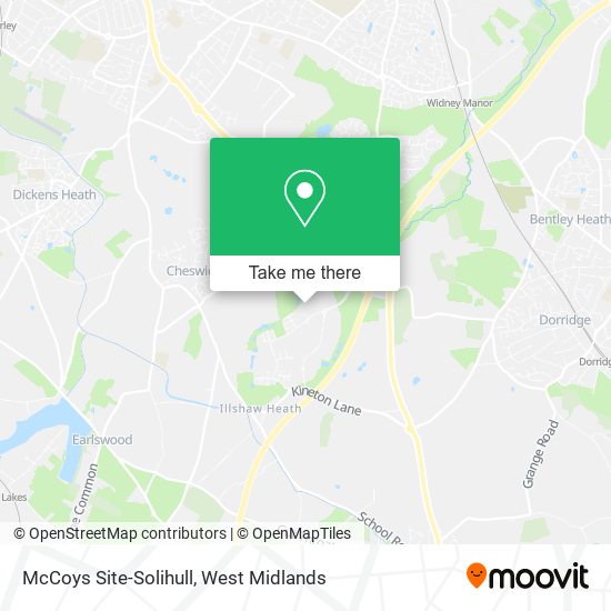 McCoys Site-Solihull map