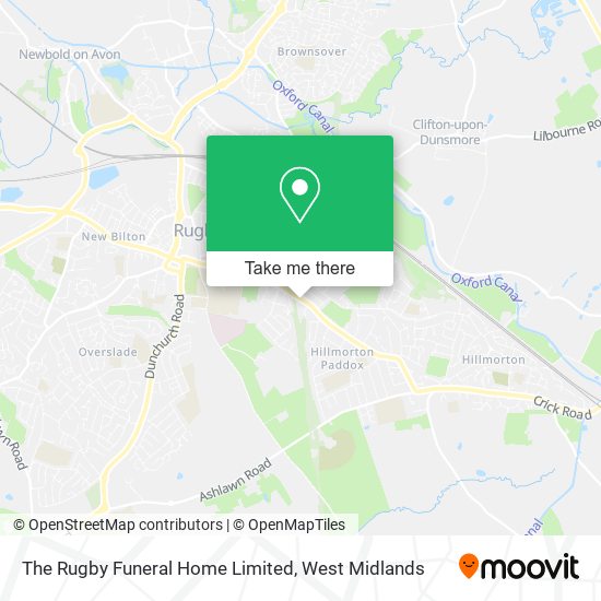 The Rugby Funeral Home Limited map