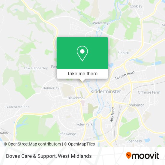 Doves Care & Support map