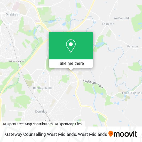 Gateway Counselling West Midlands map