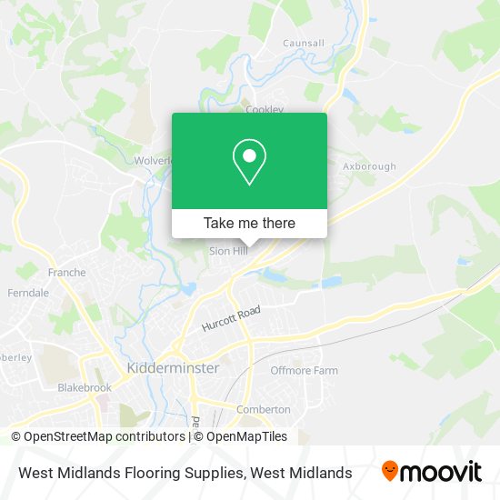 West Midlands Flooring Supplies map