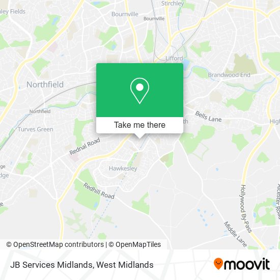 JB Services Midlands map