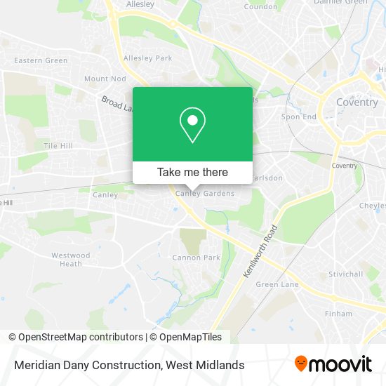 Meridian Dany Construction map