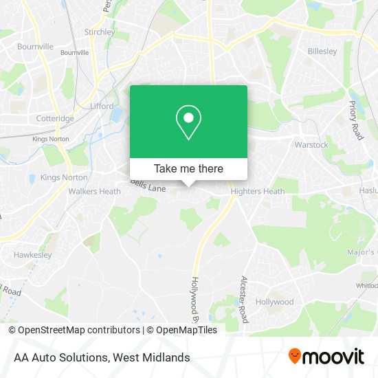 AA Auto Solutions map