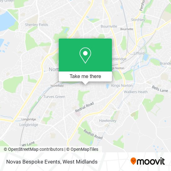 Novas Bespoke Events map
