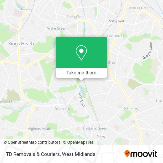 TD Removals & Couriers map