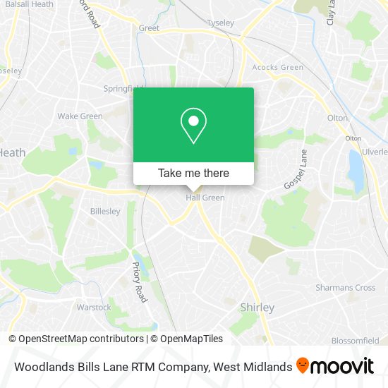 Woodlands Bills Lane RTM Company map