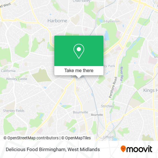 Delicious Food Birmingham map