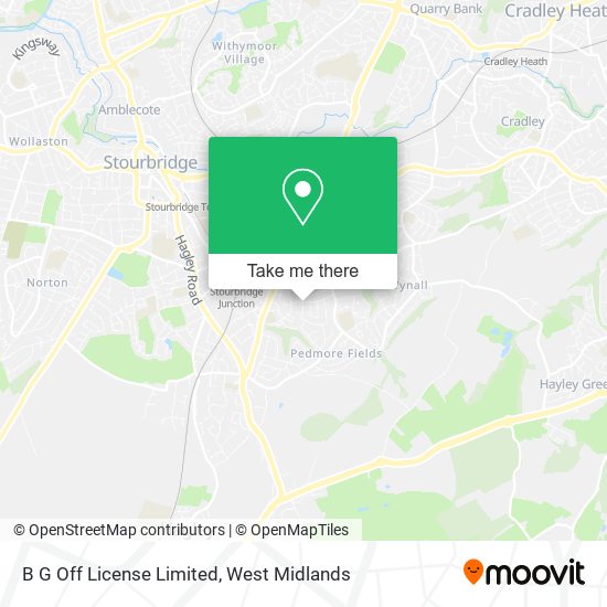 B G Off License Limited map