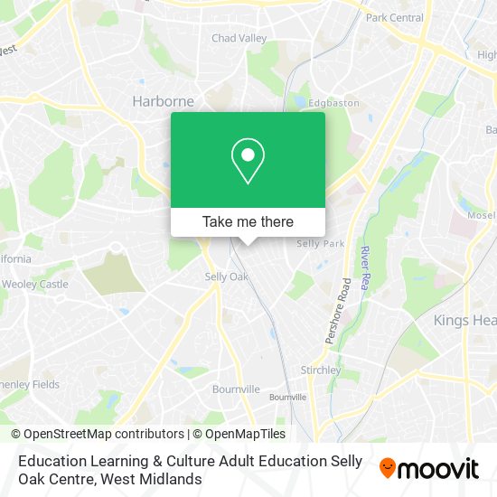 Education Learning & Culture Adult Education Selly Oak Centre map