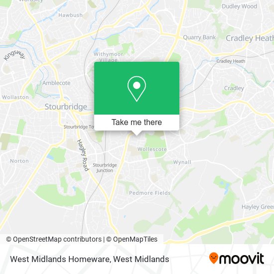 West Midlands Homeware map