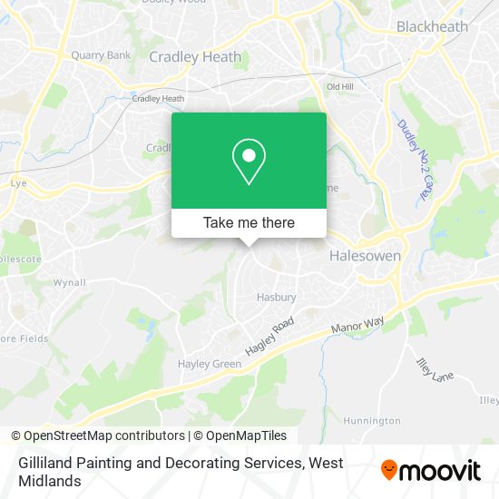 Gilliland Painting and Decorating Services map