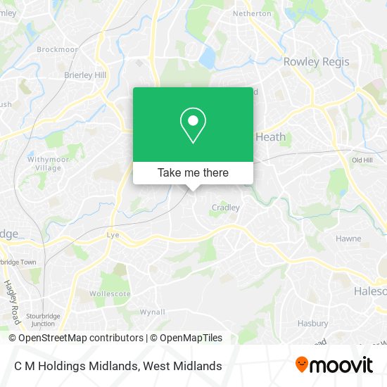 C M Holdings Midlands map