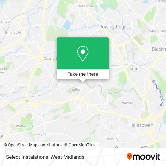 Select Instalations map