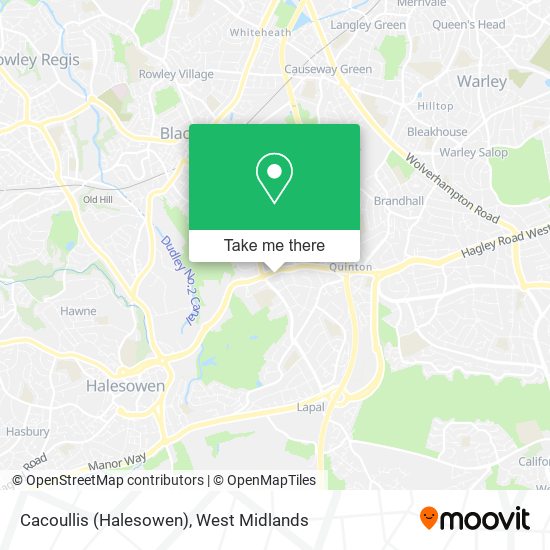 Cacoullis (Halesowen) map