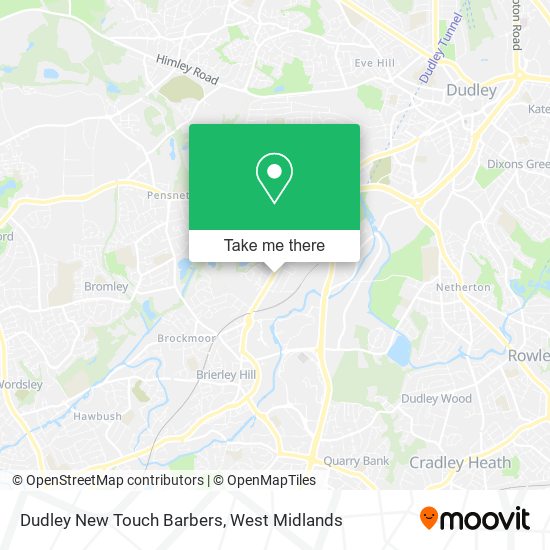 Dudley New Touch Barbers map