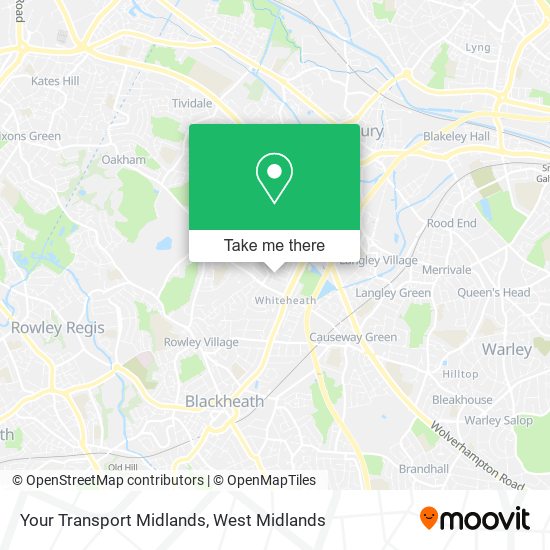 Your Transport Midlands map