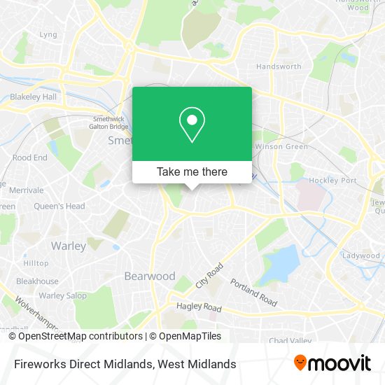 Fireworks Direct Midlands map