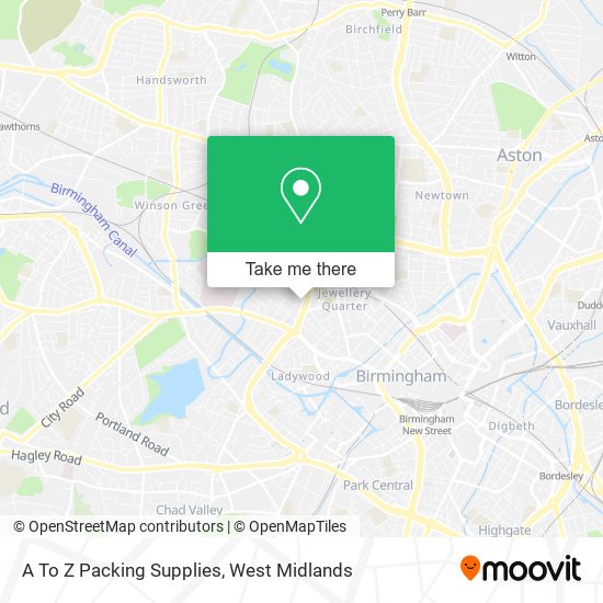 A To Z Packing Supplies map