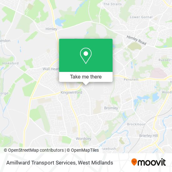 Amillward Transport Services map