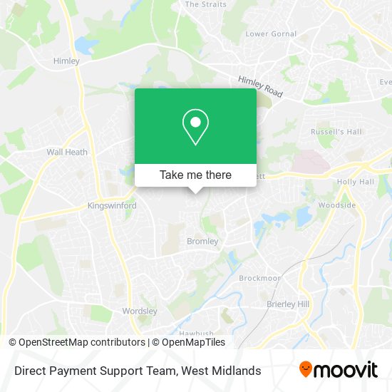Direct Payment Support Team map