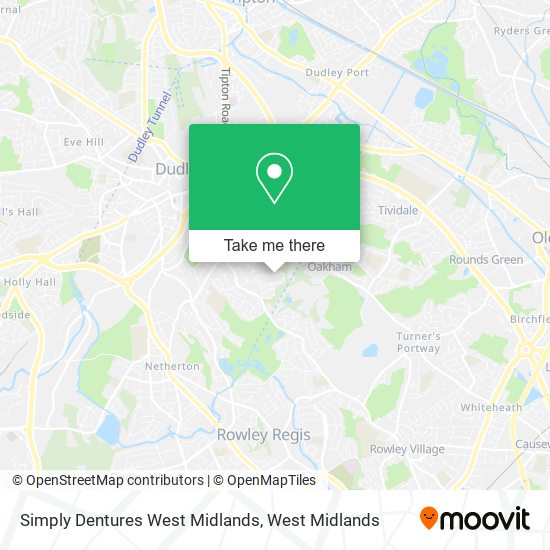 Simply Dentures West Midlands map