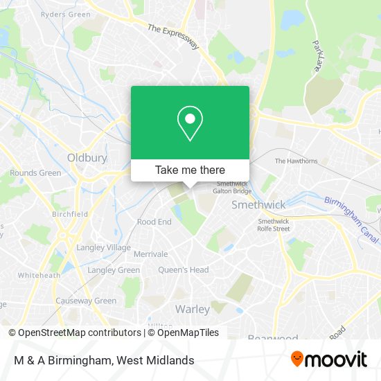 M & A Birmingham map