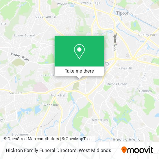 Hickton Family Funeral Directors map