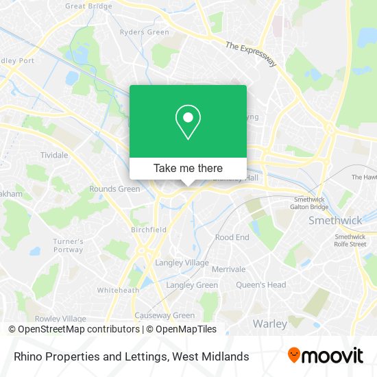 Rhino Properties and Lettings map