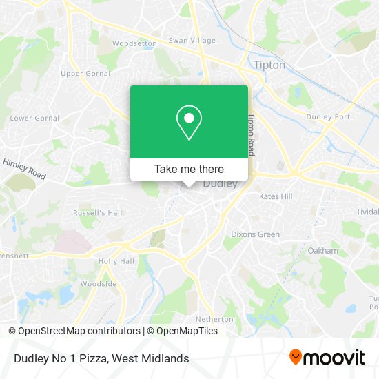 Dudley No 1 Pizza map