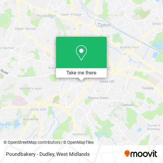 Poundbakery - Dudley map