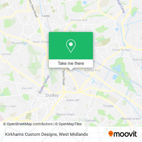 Kirkhams Custom Designs map