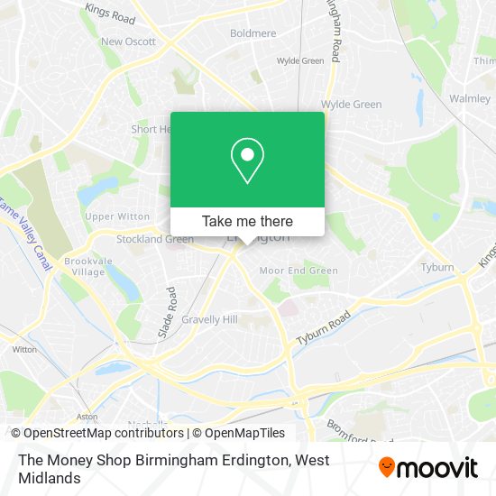 The Money Shop Birmingham Erdington map