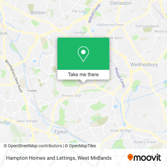 Hampton Homes and Lettings map