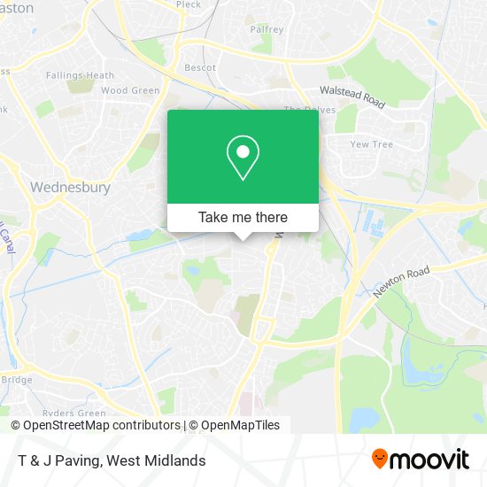 T & J Paving map