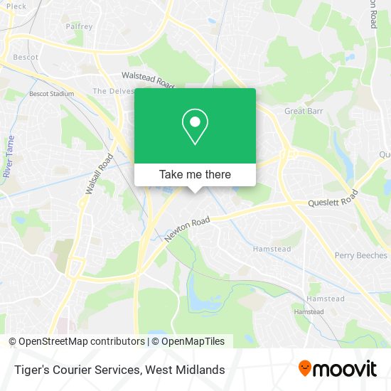 Tiger's Courier Services map
