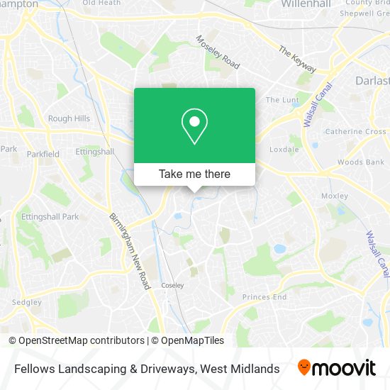 Fellows Landscaping & Driveways map