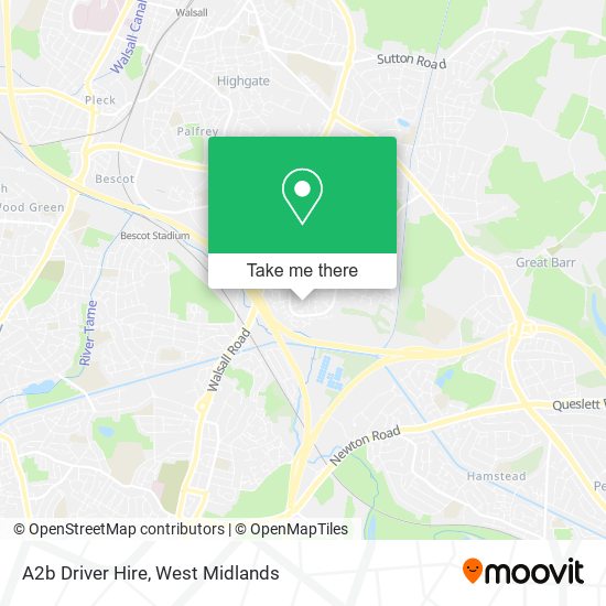 A2b Driver Hire map