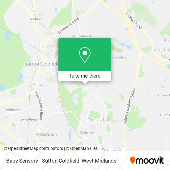 Baby Sensory - Sutton Coldfield map