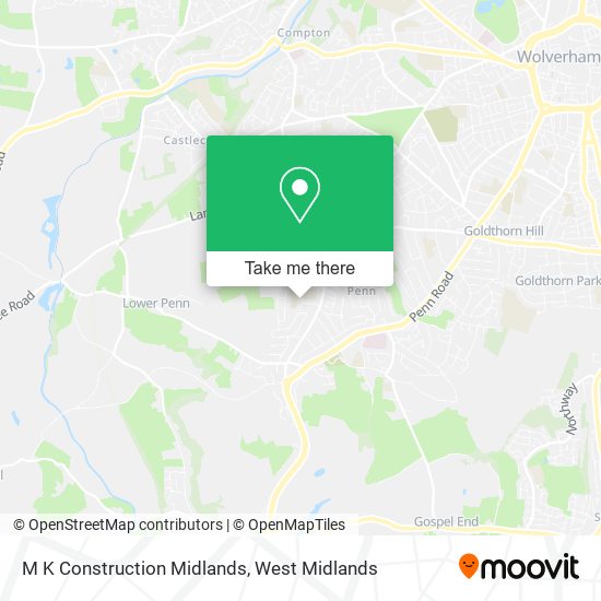 M K Construction Midlands map
