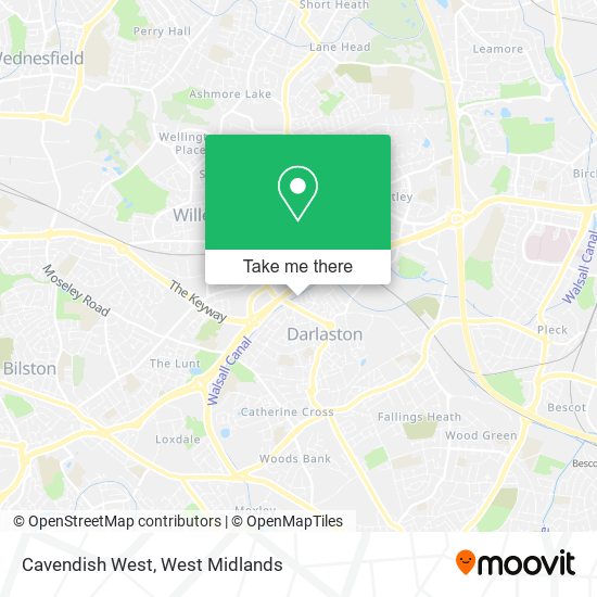 Cavendish West map
