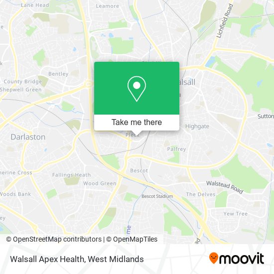 Walsall Apex Health map