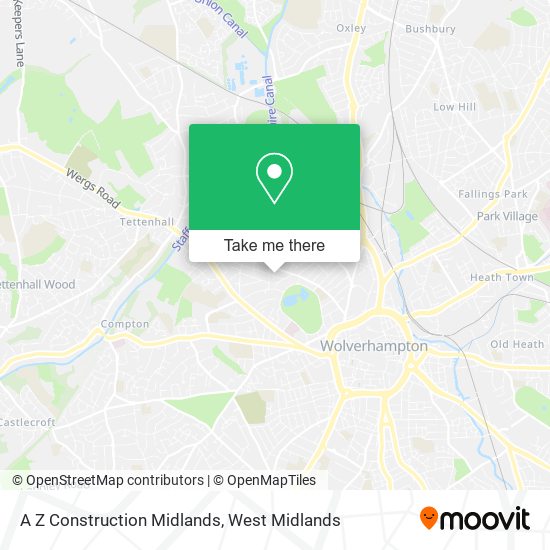 A Z Construction Midlands map