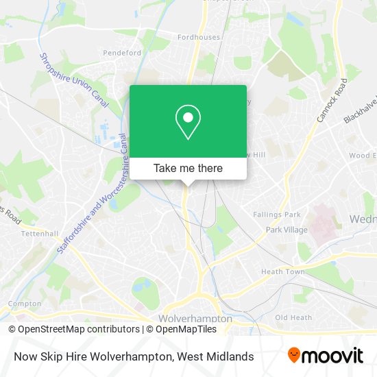 Now Skip Hire Wolverhampton map