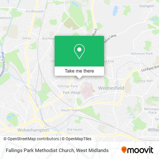 Fallings Park Methodist Church map