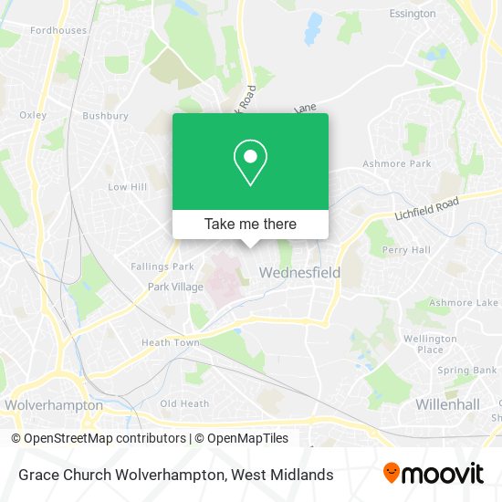 Grace Church Wolverhampton map