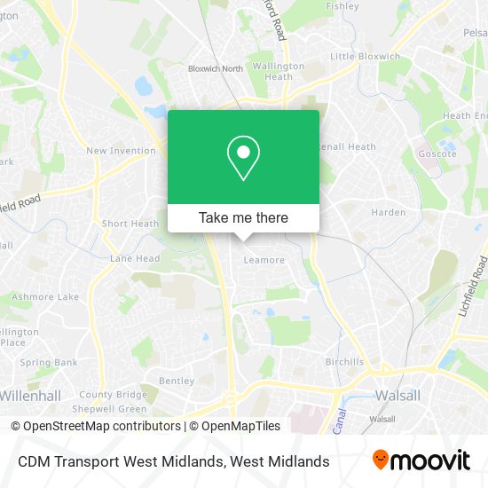 CDM Transport West Midlands map