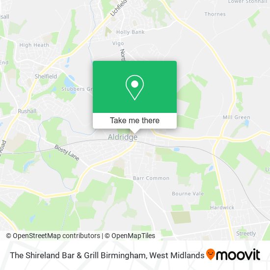 The Shireland Bar & Grill Birmingham map