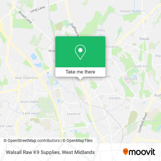 Walsall Raw K9 Supplies map