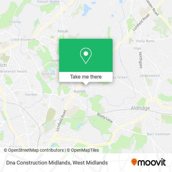 Dna Construction Midlands map